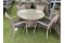 Sharnford Stacking 4 Seater Rattan Dining Set in Cappuccino 