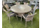 Sharnford Stacking 6 Seater Round Rattan Dining Set in Cappuccino