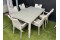 Sharnford Stacking 6 Seater Rectangular Rattan Dining Set in Latte