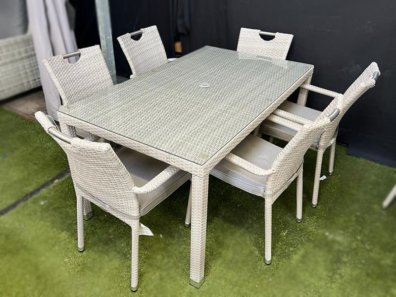 Rattan dinette deals sets