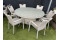 Sharnford Stacking 6 Seater Round Rattan Dining Set in Latte 