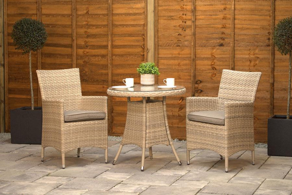 Sapcote Bistro Set in Natural Rattan