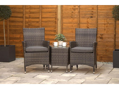 Sapcote  Companion Set in Stone Grey Rattan