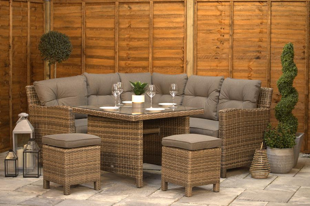 Sapcote Mini Modular Corner Set in Brown Rattan Sapcote Mini Modular Corner Set in Brown Rattan