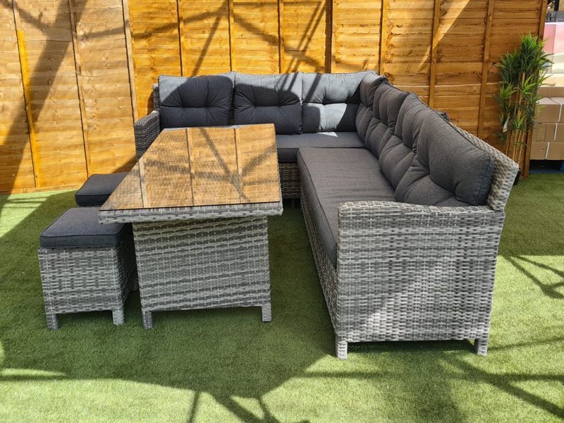 Harmony rattan corner discount sofa