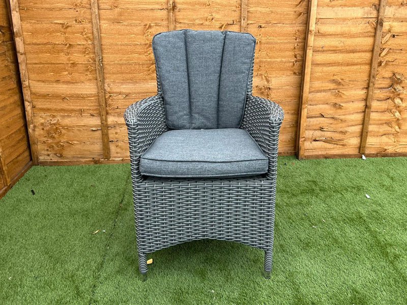 Kenilworth 4 Seater Dining Set in Grey Rattan