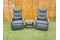 Burton Reclining Rattan Bistro Set + Built in Footrests