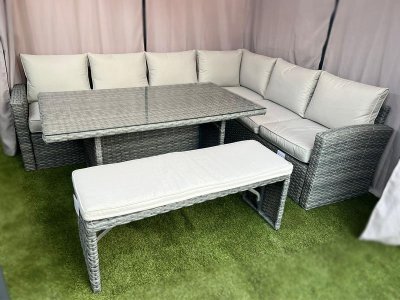Rattan corner garden cheap furniture clearance sale