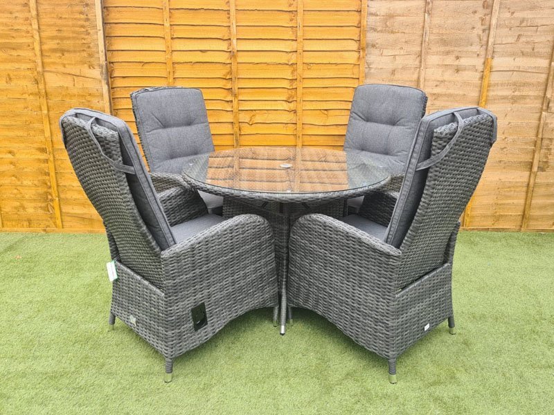 Round rattan patio set outlet