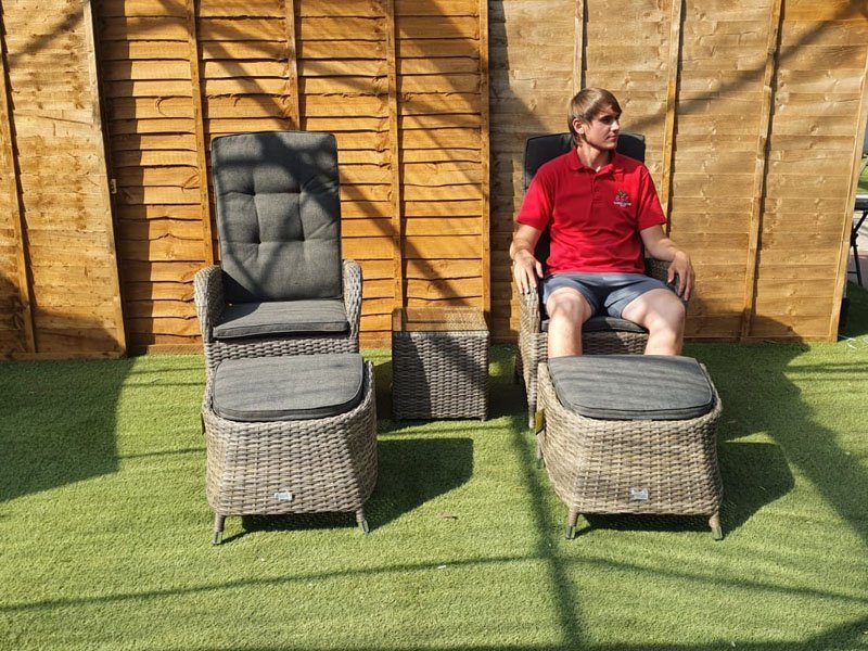 Reclining rattan chairs outlet