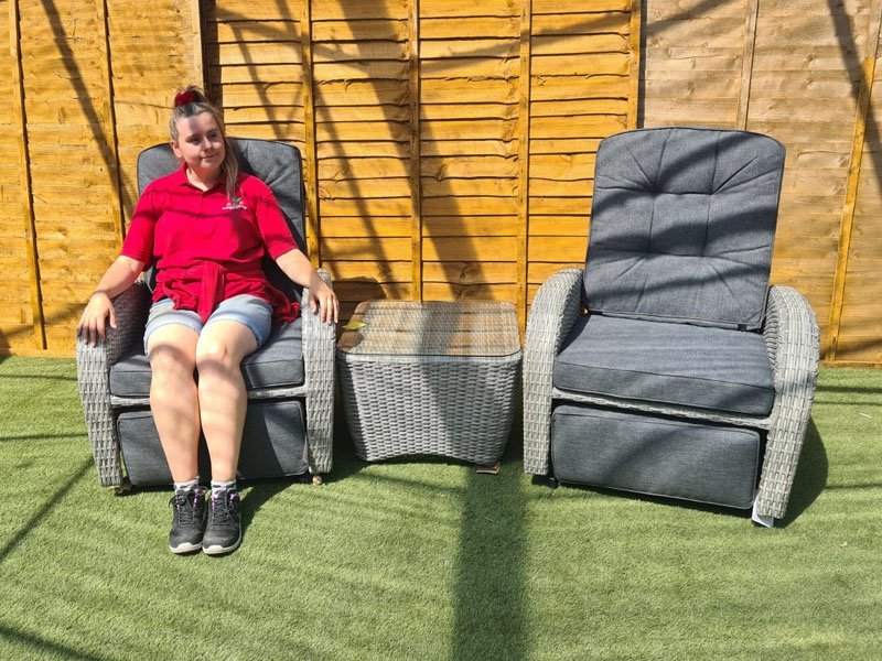 Rocking reclining cheap rattan chair
