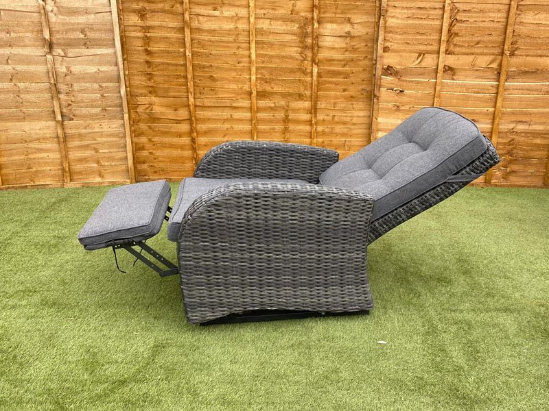 Rocking reclining rattan chair deals