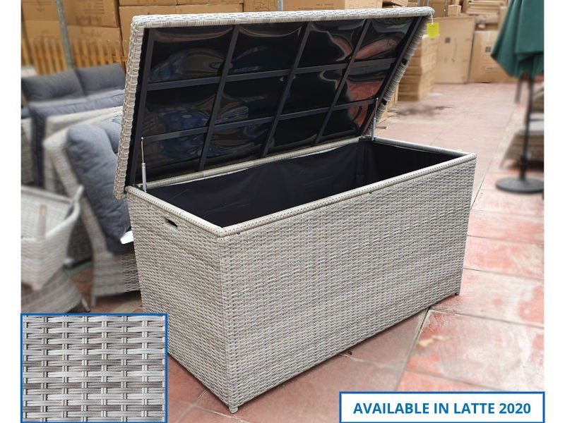 Arbory Cushion Storage Box in Latte Rattan