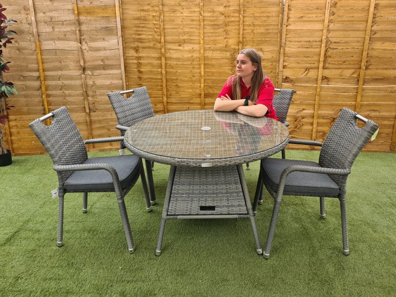 Rattan dining set for 4 clearance