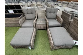 Sapcote Reclining Set in Brown Rattan Sapcote Reclining Set in Brown Rattan