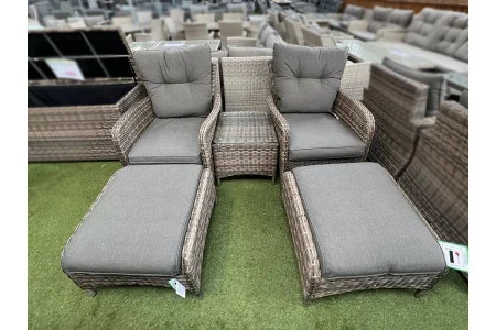 Sapcote Reclining Set in Brown Rattan