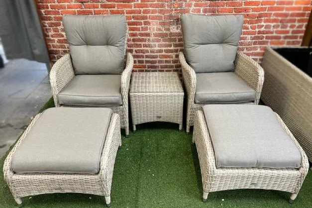 Sapcote Reclining Set in Natural Rattan Sapcote Reclining Set in Natural Rattan