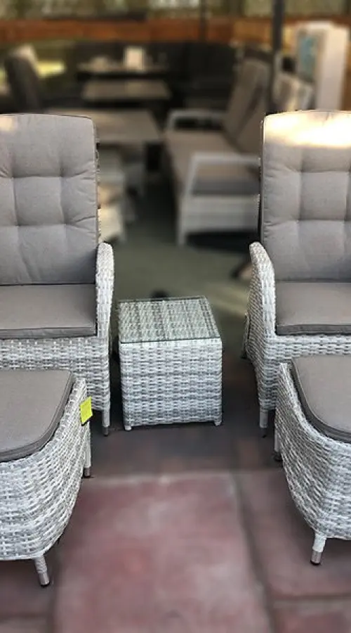 #AskGFUK for Burbage 2 Seater Reclining Rattan Bistro Set in Latte