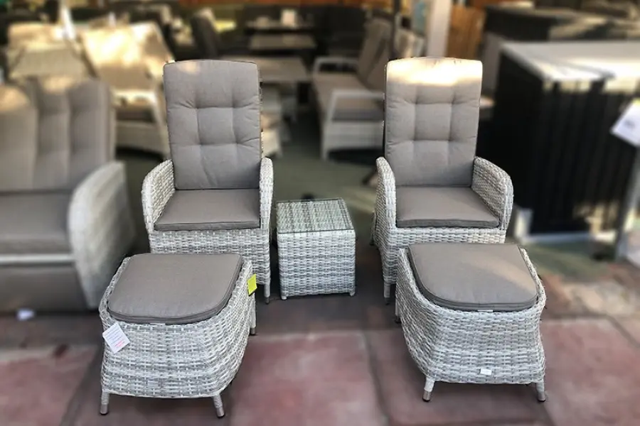 #AskGFUK for Burbage 2 Seater Reclining Rattan Bistro Set in Latte