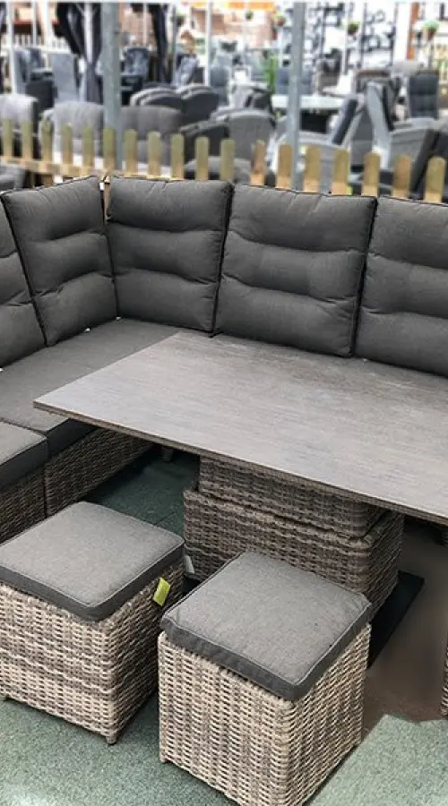 Customer Reviews for Large Reclining Rattan Corner Sofa Set - Cappuccino