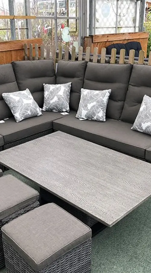 Customer Reviews for Large Reclining Rattan Corner Sofa Set - Stone Grey