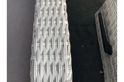 Burbage 2 Seater Reclining Rattan Bistro Set in Latte