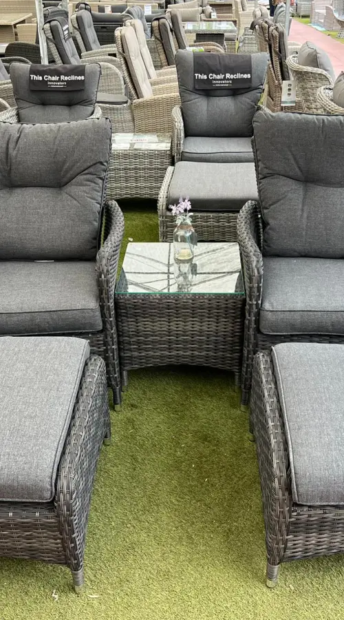 Customer Reviews for Sapcote Reclining Set in Dark Grey Rattan