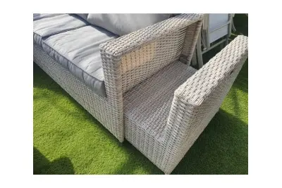 Sapcote 6pc Hideaway Lounge Set in Natural Rattan