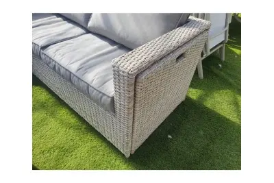 Sapcote 6pc Hideaway Lounge Set in Natural Rattan