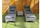 Sapcote Reclining Set in Grey Rattan