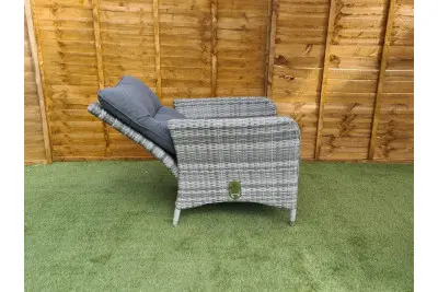 Sapcote Reclining Set in Grey Rattan