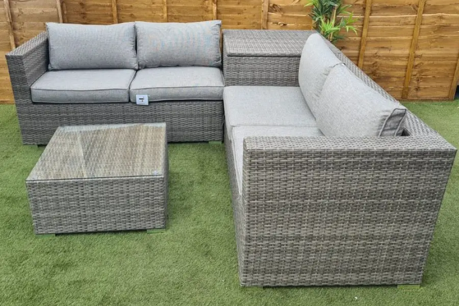 Customer Reviews for Ashby Corner Sofa Set + Storage in Grey Rattan