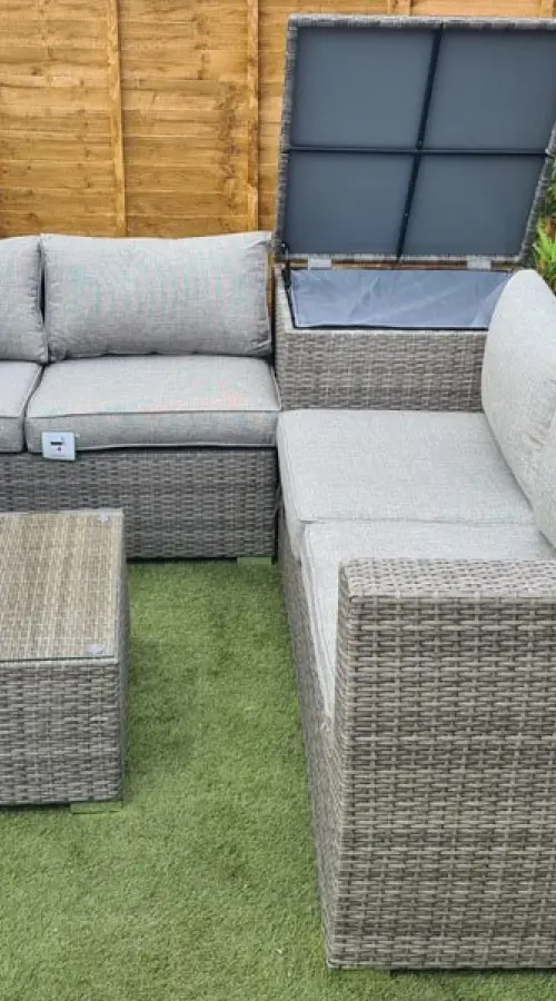 #AskGFUK for Ashby Corner Sofa Set + Storage in Grey Rattan