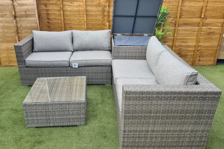 #AskGFUK for Ashby Corner Sofa Set + Storage in Grey Rattan