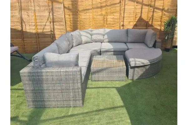 Ashby Rattan Corner Lounge Set in Grey