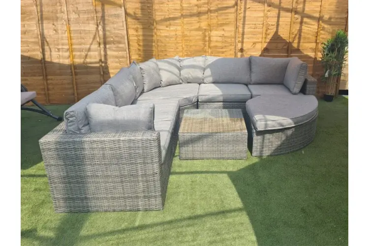 Ashby Rattan Corner Lounge Set in Grey