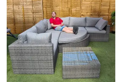 Ashby Rattan Corner Lounge Set in Grey
