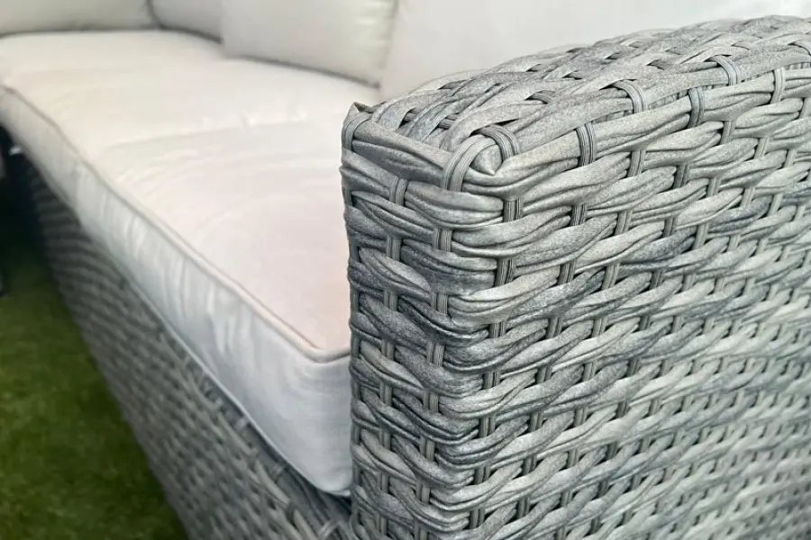 #AskGFUK for Mallory Corner Sofa Dining Set in Grey Rattan