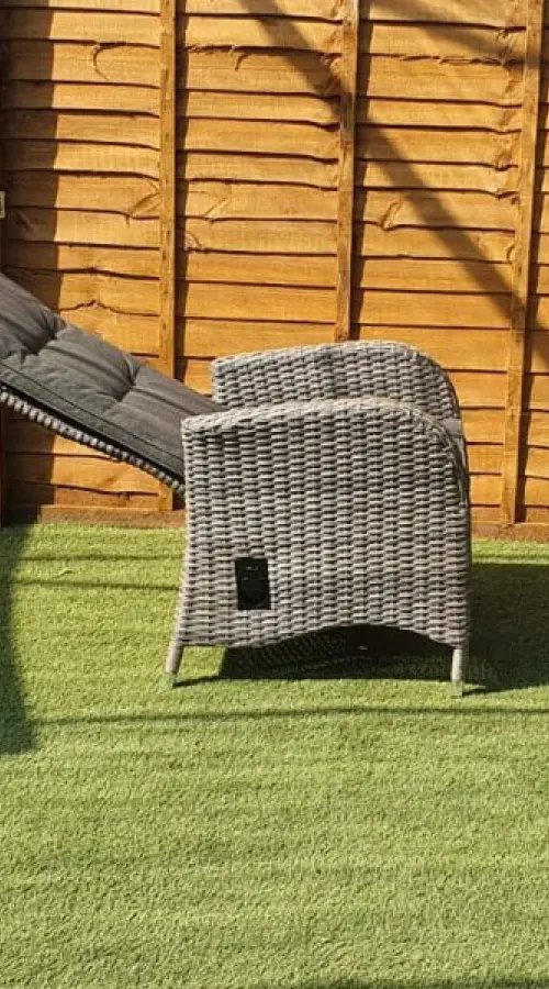 #AskGFUK for Burbage 6 Seater Round Reclining Dining Set in Cappuccino Rattan