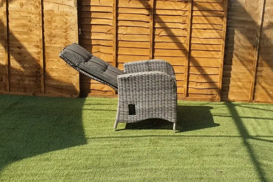 #AskGFUK for Burbage 6 Seater Round Reclining Dining Set in Cappuccino Rattan