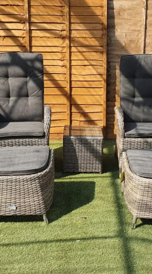 Customer Reviews for Burbage 2 Seater Reclining Rattan Bistro Set in Cappuccino