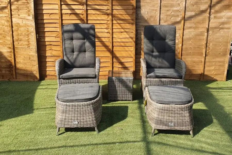 Customer Reviews for Burbage 2 Seater Reclining Rattan Bistro Set in Cappuccino