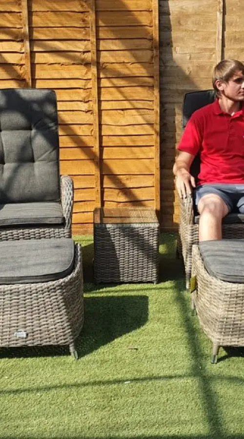 #AskGFUK for Burbage 2 Seater Reclining Rattan Bistro Set in Cappuccino