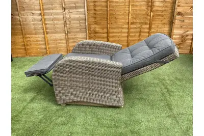 Burbage Reclining Rattan Sofa Set + Adjustable Table in Cappuccino