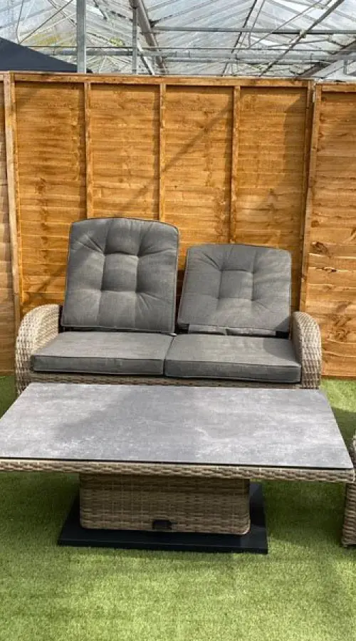 Customer Reviews for Burbage Reclining Rattan Sofa Set + Adjustable Table in Cappuccino