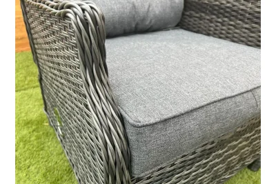 Sapcote Deluxe Reclining Set in Dark Grey Rattan