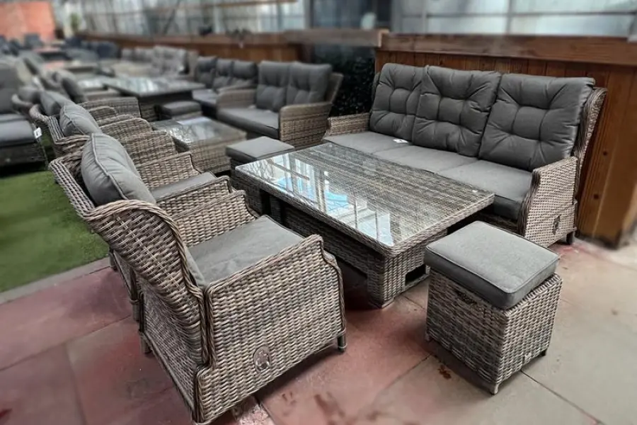 Customer Reviews for Sapcote Deluxe Reclining Lounge Set + Height Adjustable Table in Brown Rattan 