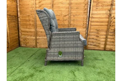 Sapcote Deluxe Reclining Set in Brown Rattan