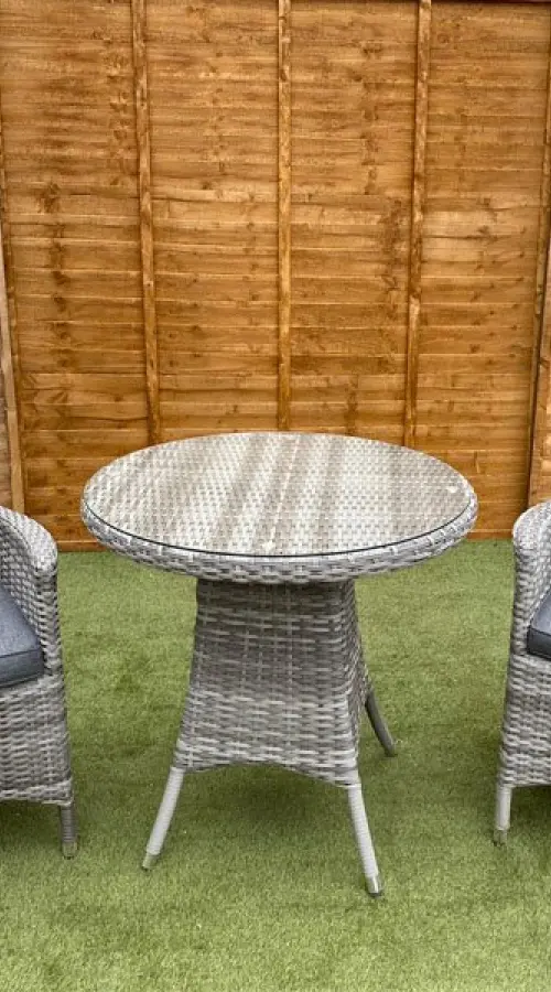 Customer Reviews for Sapcote Bistro Set in Grey Rattan