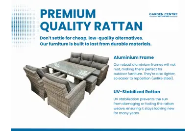 Burbage 2 Seater Reclining Rattan Bistro Set in Cappuccino